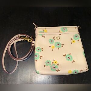 Coach Floral Cream Crossbody Bag